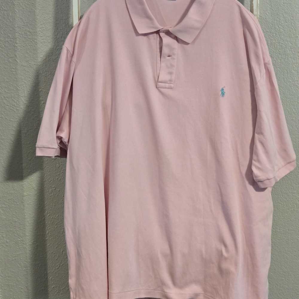 Soft Pink Polo Shirt with Classic Collar